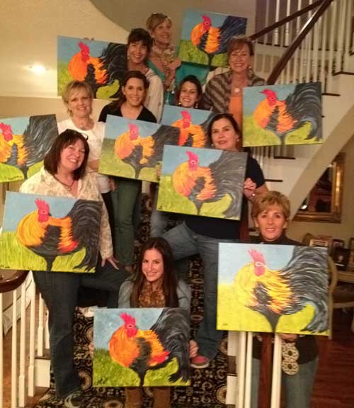 at-home paint and sip painting kit