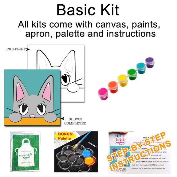 Grey Cat Kids Acrylic Paint Set