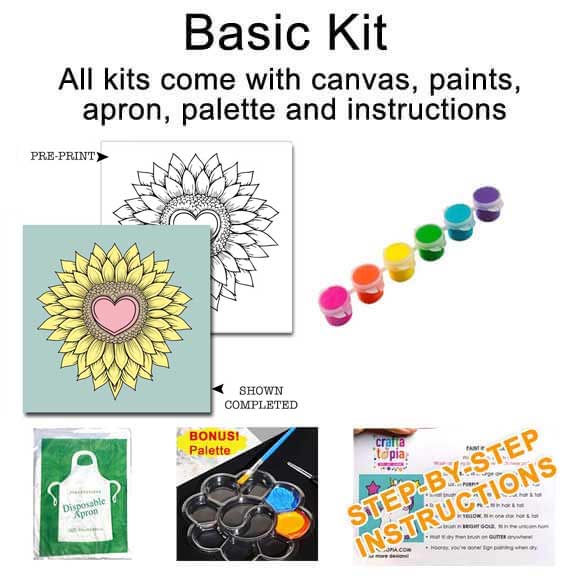 Heart Sunflower Paint At-Home Kit