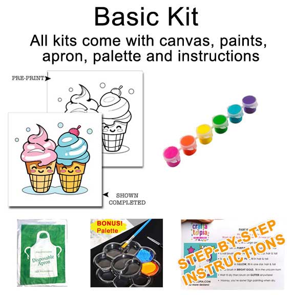 Ice Cream Kids Acrylic Paint Set