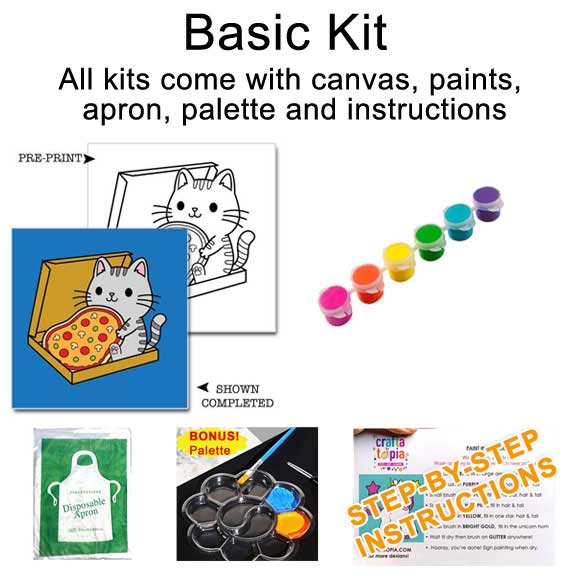 Pizza Kitty Kids Acrylic Paint Set