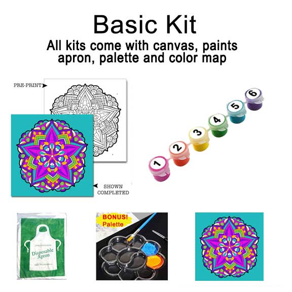 Mandala Paint by Numbers Acrylic Painting Set