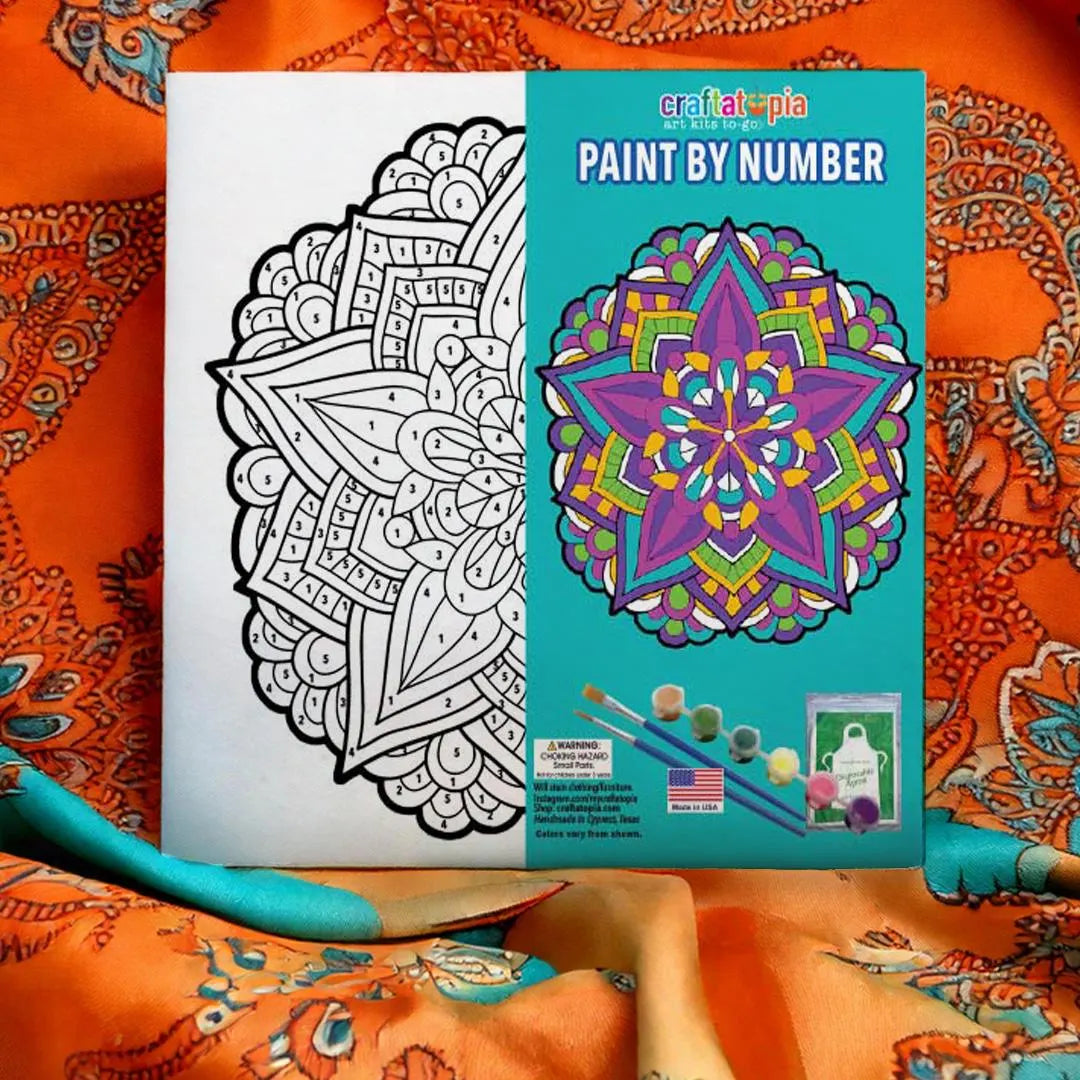mandala pre-sketched paint-by-number kit