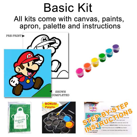 Mario Kids Acrylic Paint Set