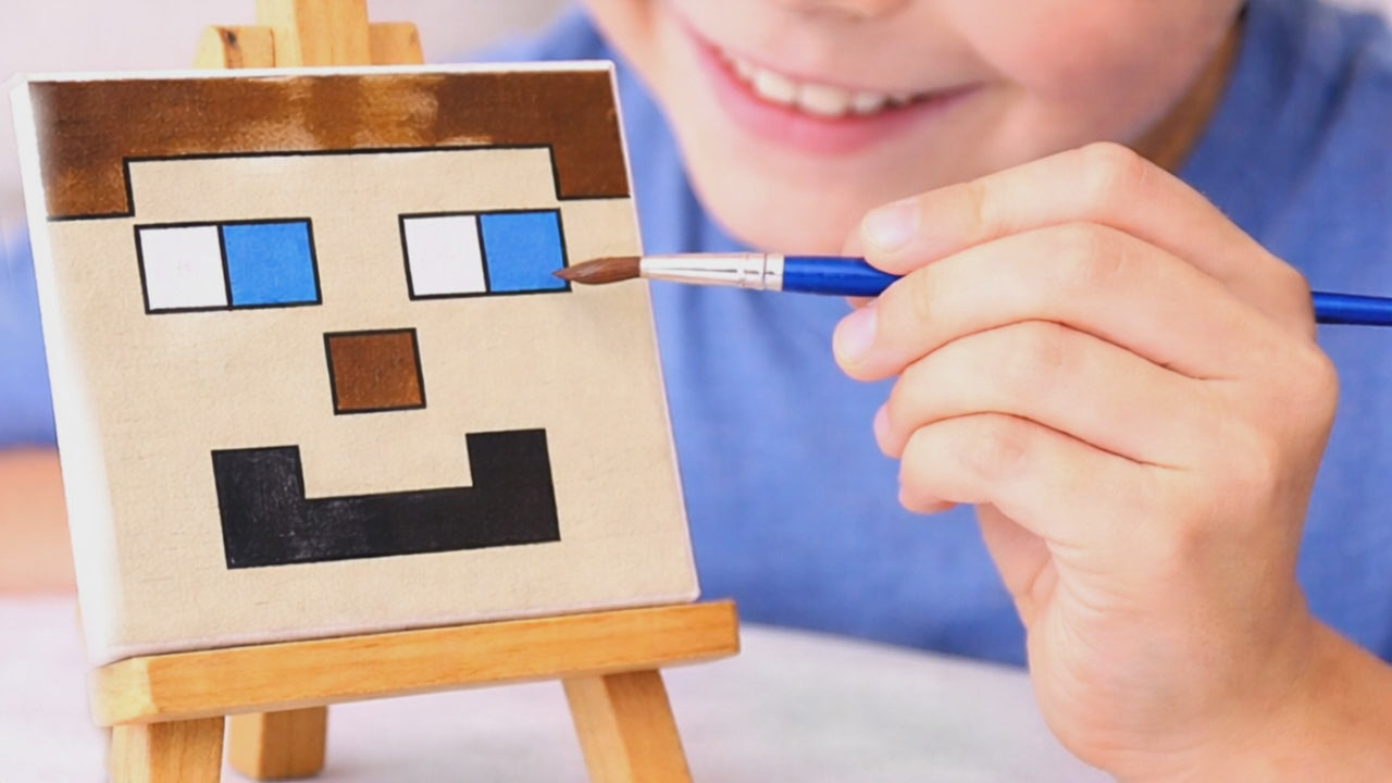 Tiny Block Character Painting Kit (4x4 Canvas)