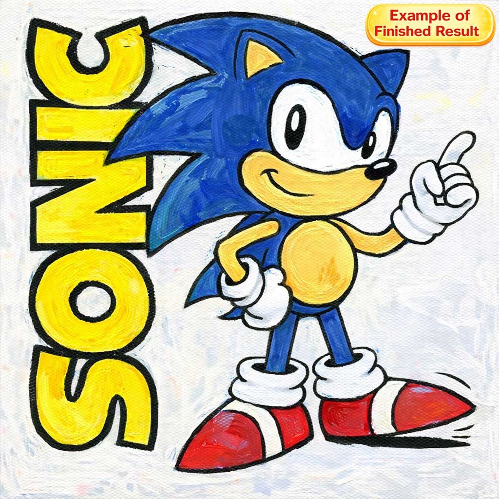 DIY Kids Painting Kit – Create Your Own Sonic Canvas (Ages 3+)