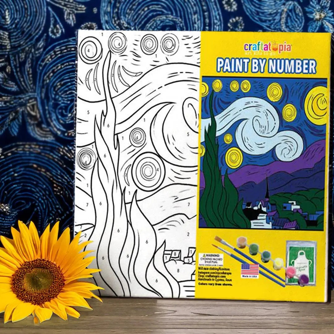 vincent van gogh starry night paint-by-number kit
