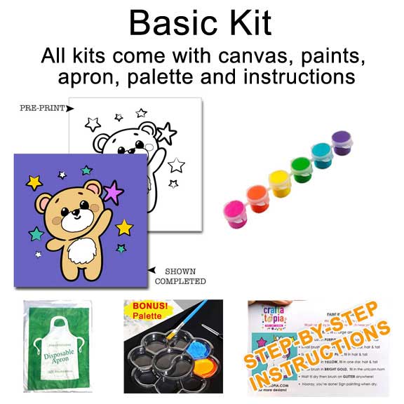 Teddy Bear Children's Washable Paint Set