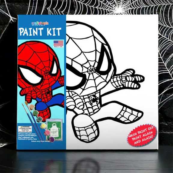 washable paint spiderman kids kit
